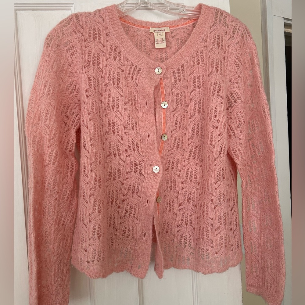 Sundance Pink LaRosa Knit Cardigan Sweater
Size M